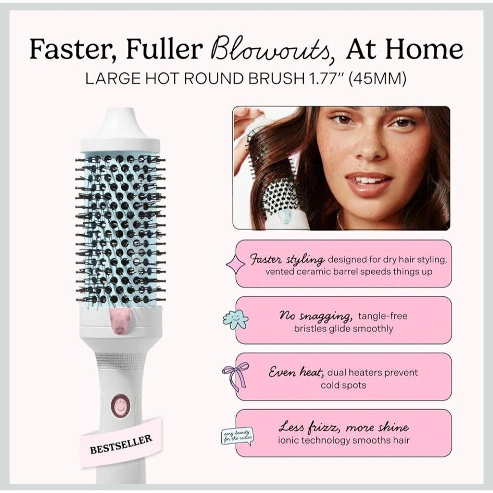 MANE It's Giving Body Large Hot Thermal Round Brush Bouncy Salon Blowout 45MM
